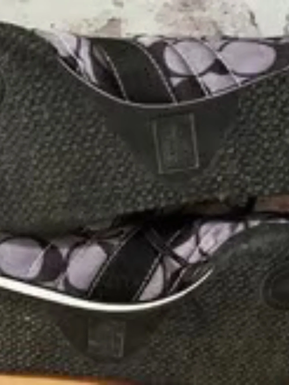 Coach Size 7 Kirby Shoes Black and grey/silver lot6529